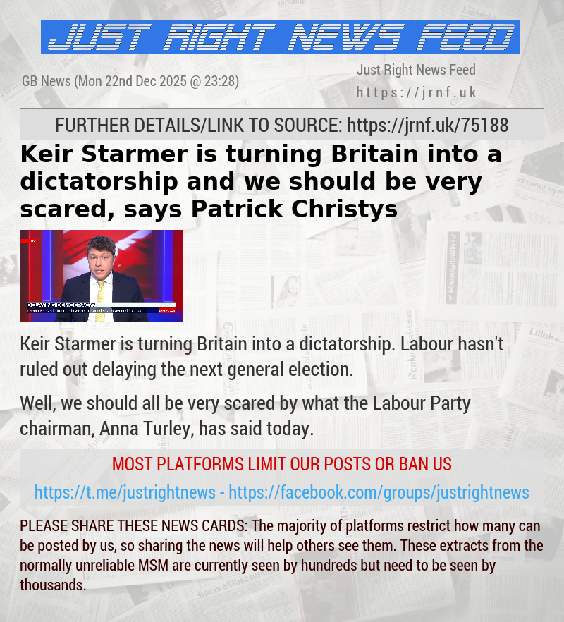 Keir Starmer is turning Britain into a dictatorship and we should be very scared, says Patrick Christys