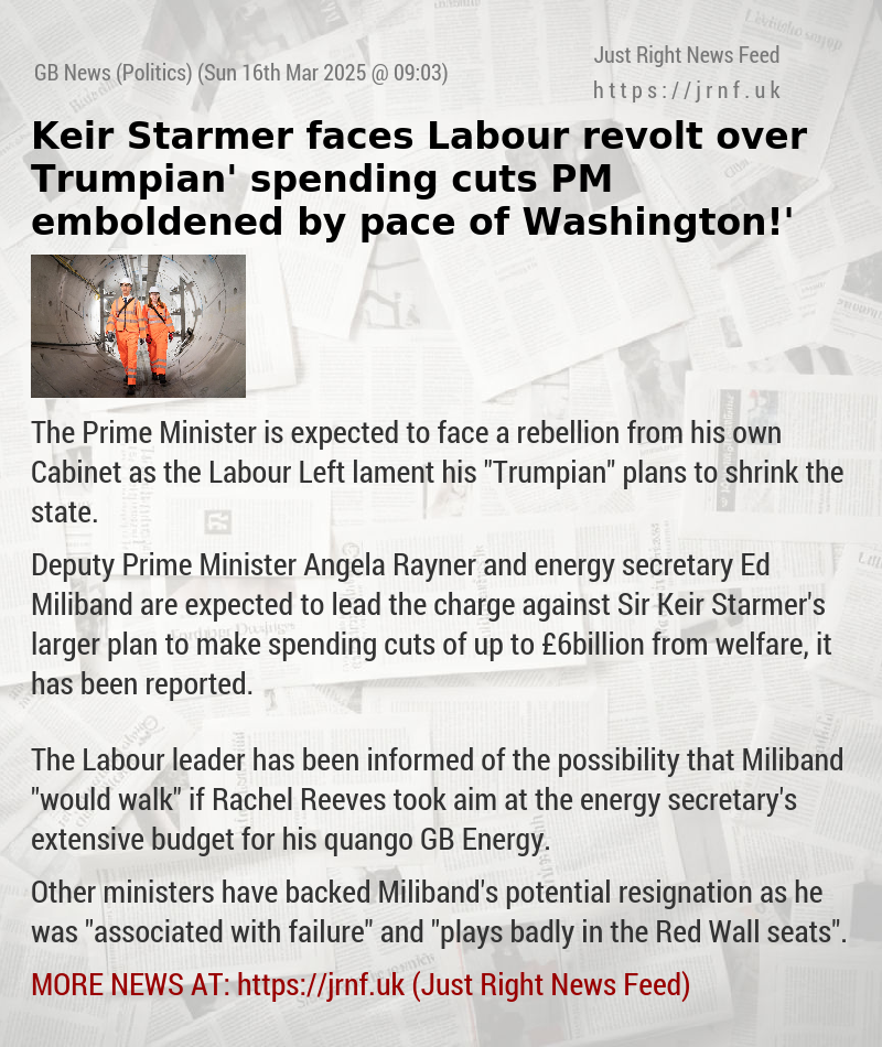 Keir Starmer faces Labour revolt over ‘Trumpian’ spending cuts — ‘PM emboldened by pace of Washington!’