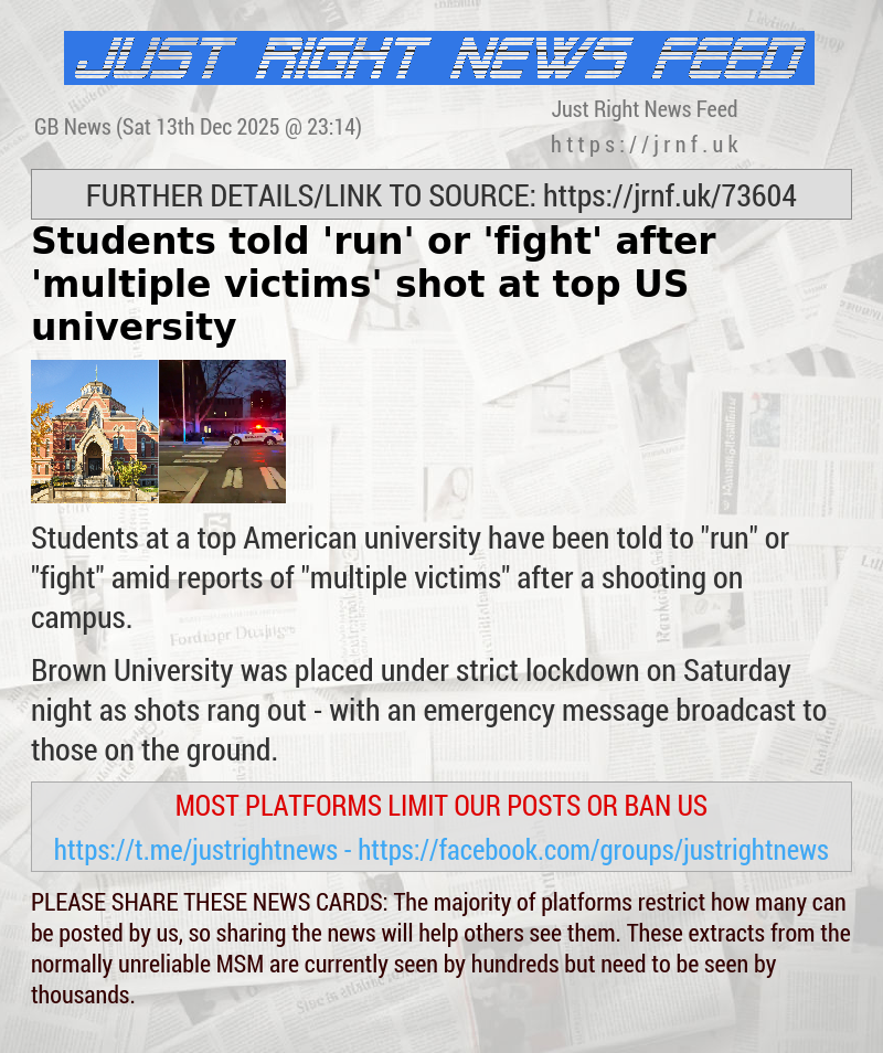 Students told ’run’ or ’fight’ after ’multiple victims’ shot at top US university