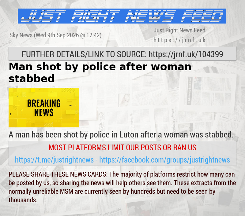 Man shot by police after woman stabbed