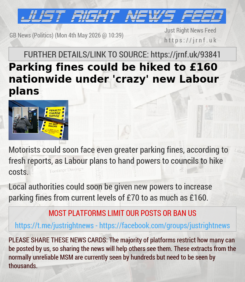 Parking fines could be hiked to &pound;160 nationwide under ’crazy’ new Labour plans