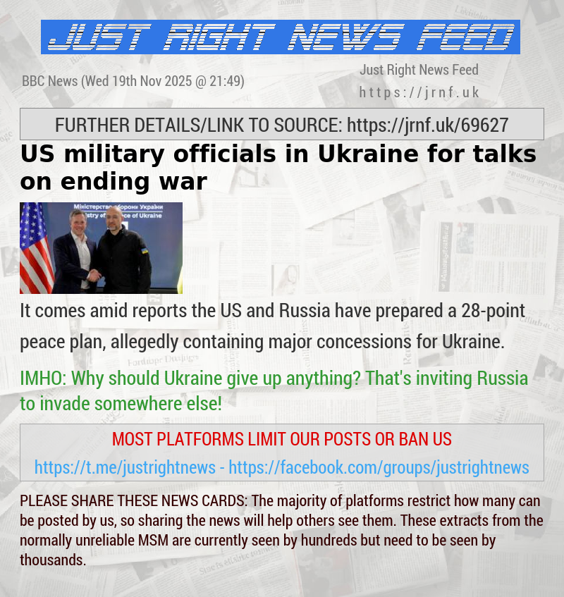 US military officials in Ukraine for talks on ending war