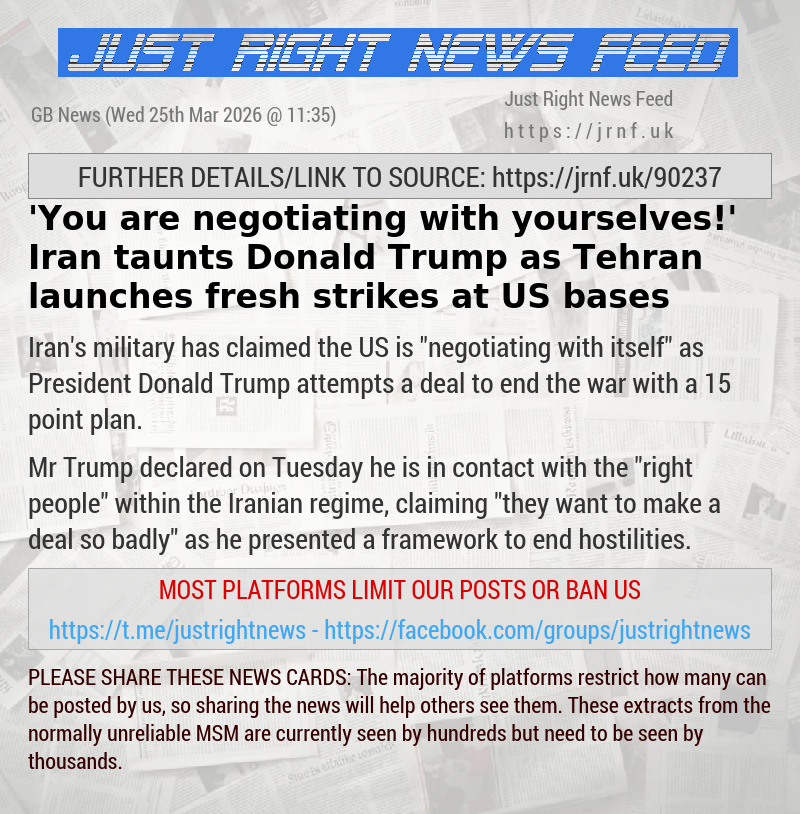 ’You are negotiating with yourselves!’ Iran taunts Donald Trump as Tehran launches fresh strikes at US bases