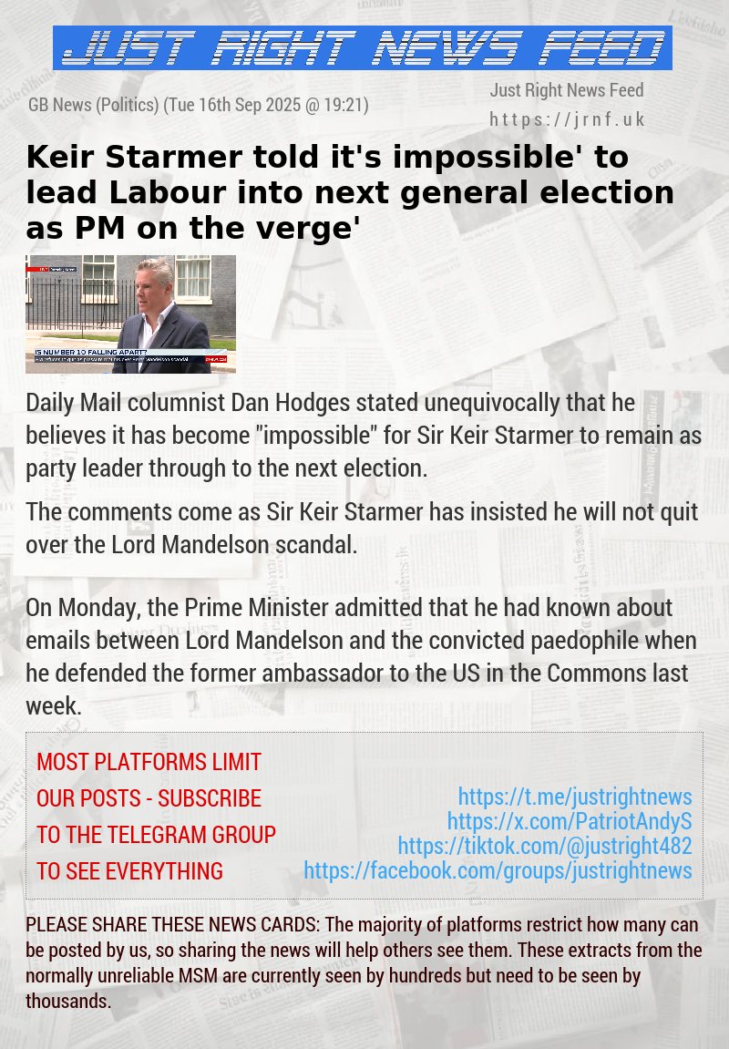 Keir Starmer told ‘it’s impossible’ to lead Labour into next general election as PM ‘on the verge’