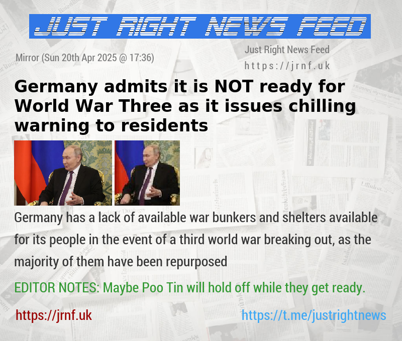 Germany admits it is NOT ready for World War Three as it issues chilling warning to residents