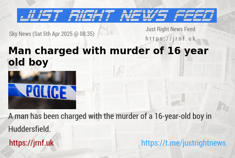 Man charged with murder of 16—year—old boy