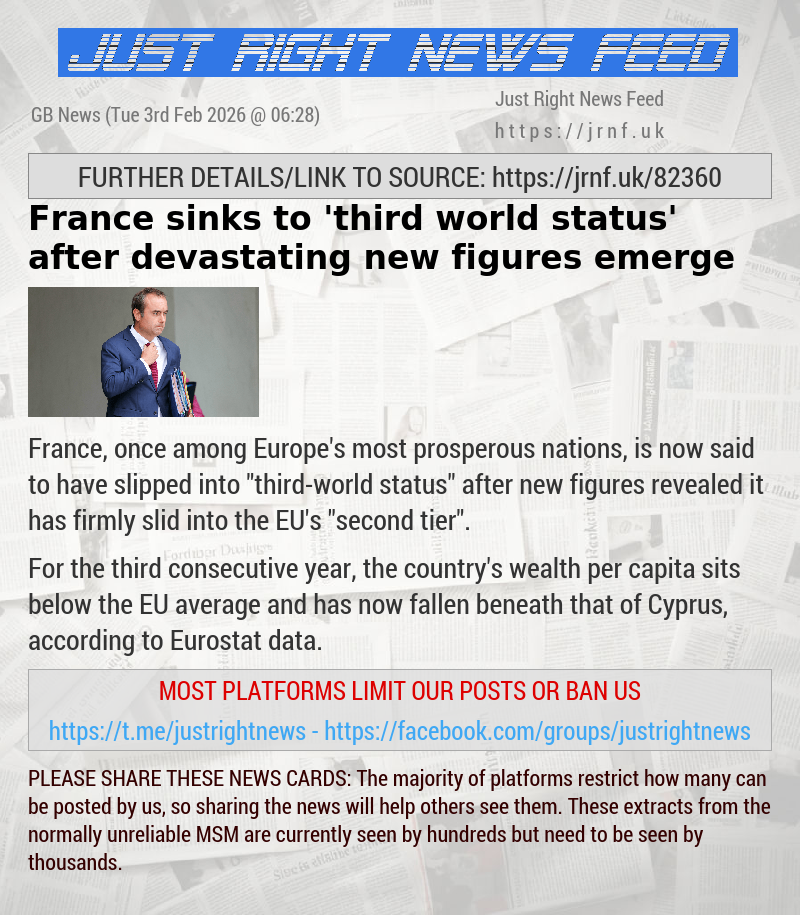 France sinks to ’third—world status’ after devastating new figures emerge