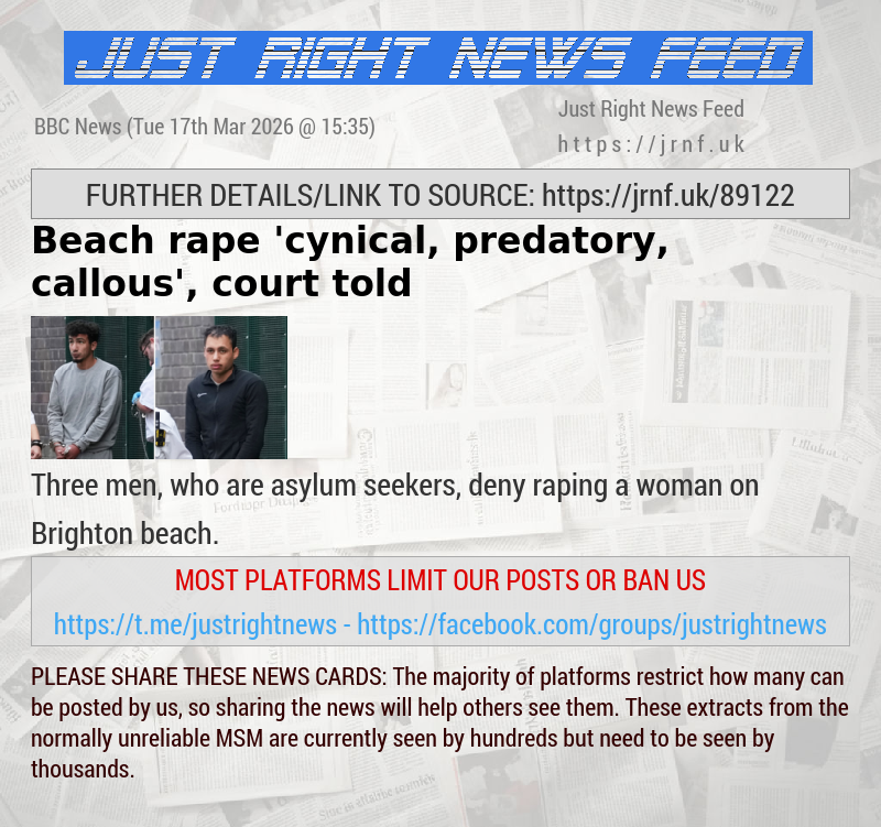 Beach rape ’cynical, predatory, callous’, court told