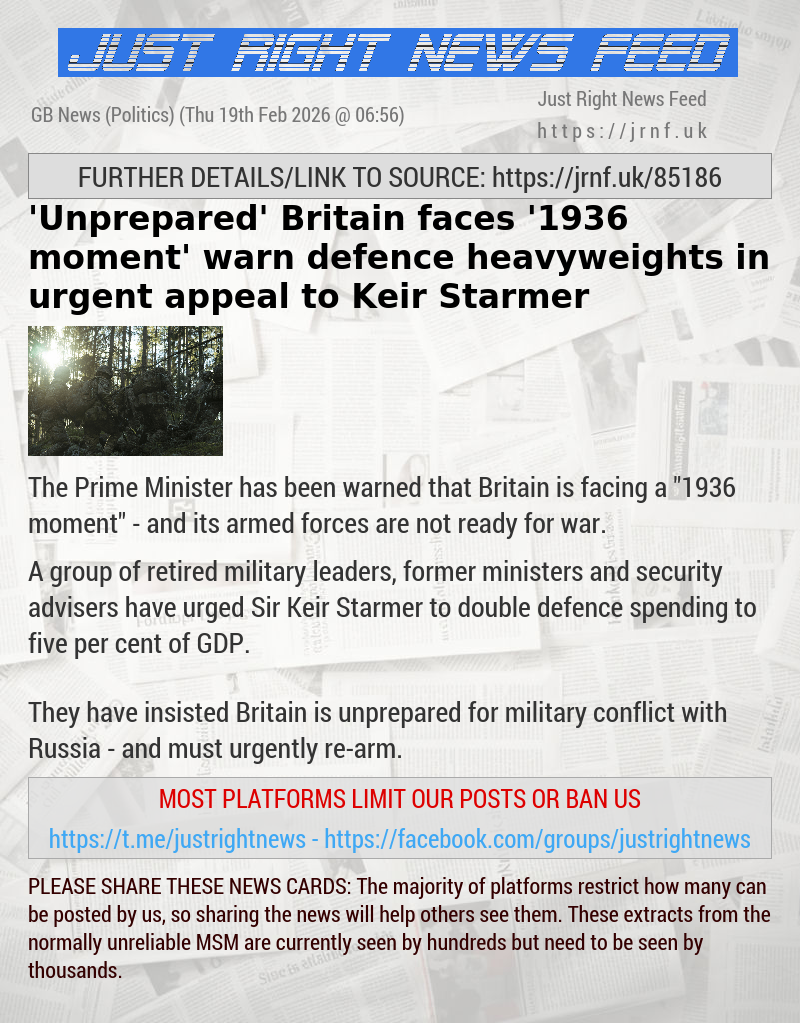 ’Unprepared’ Britain faces ’1936 moment’ warn defence heavyweights in urgent appeal to Keir Starmer