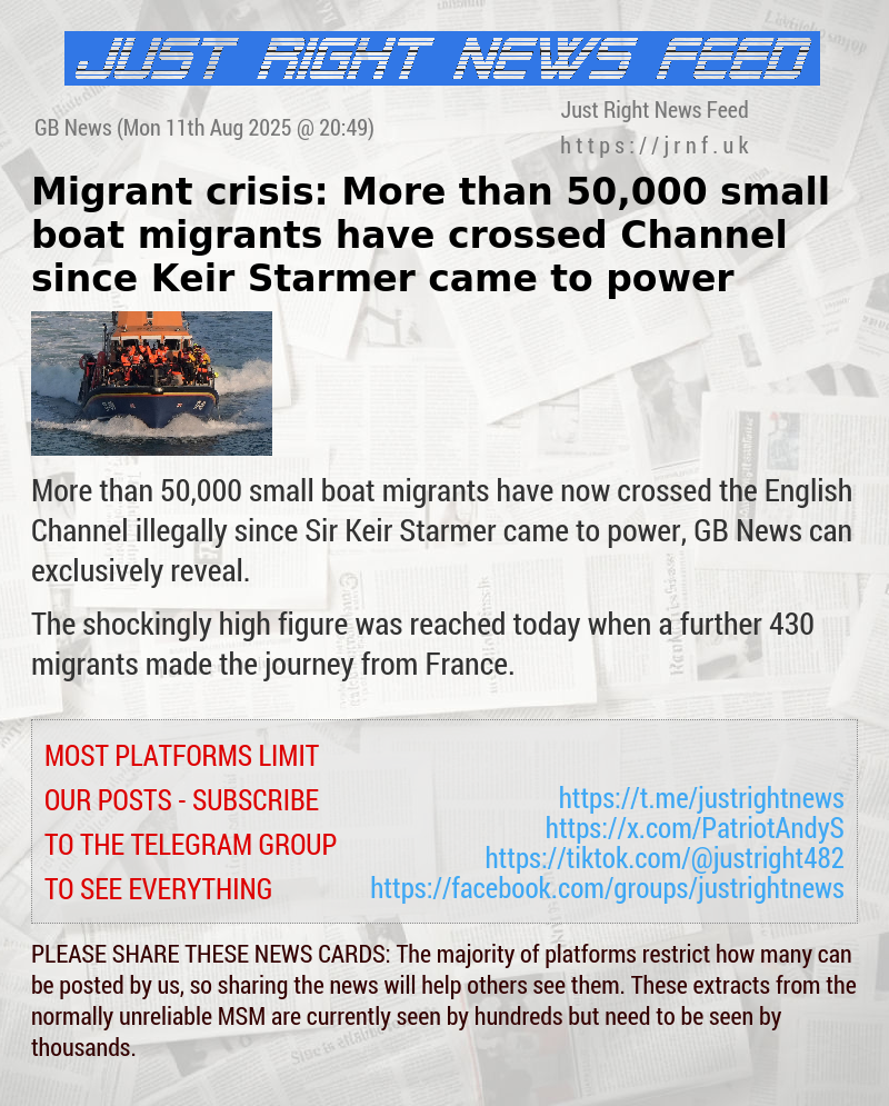 Migrant crisis: More than 50,000 small boat migrants have crossed Channel since Keir Starmer came to power