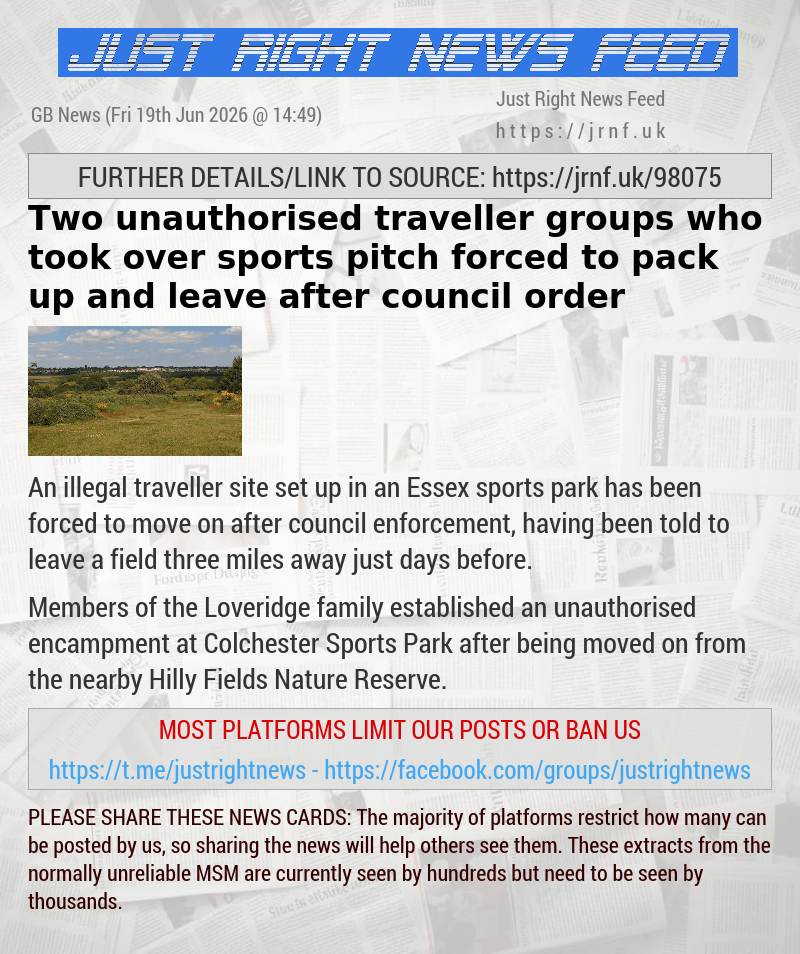 Two unauthorised traveller groups who took over sports pitch forced to pack up and leave after council order
