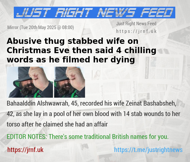Abusive thug stabbed wife on Christmas Eve then said 4 chilling words as he filmed her dying
