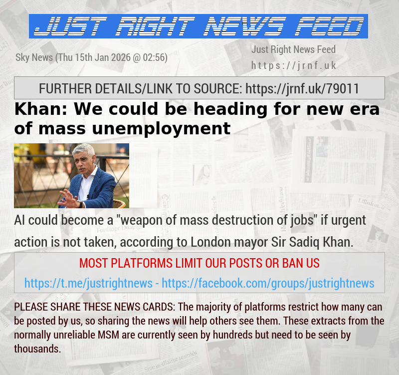 Khan: We could be heading for new era of mass unemployment