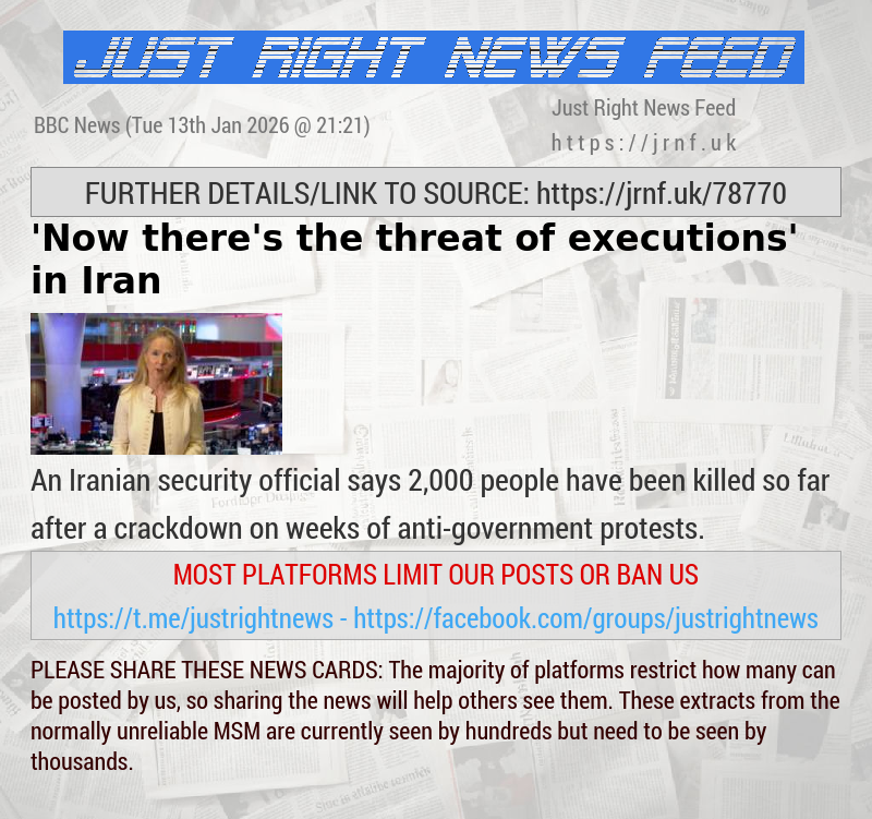 ’Now there’s the threat of executions’ in Iran