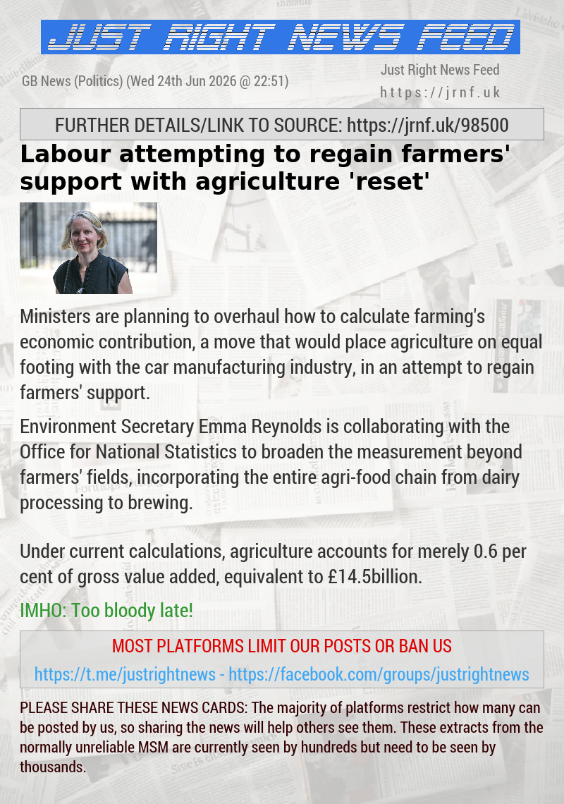 Labour attempting to regain farmers’ support with agriculture ’reset’