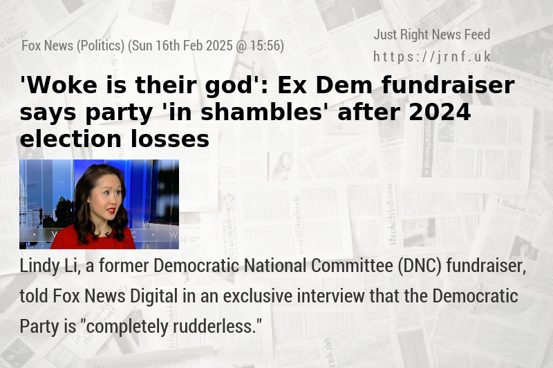 ’Woke is their god’: Ex—Dem fundraiser says party ’in shambles’ after 2024 election losses