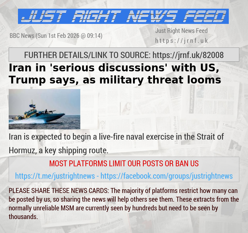 Iran in ’serious discussions’ with US, Trump says, as military threat looms