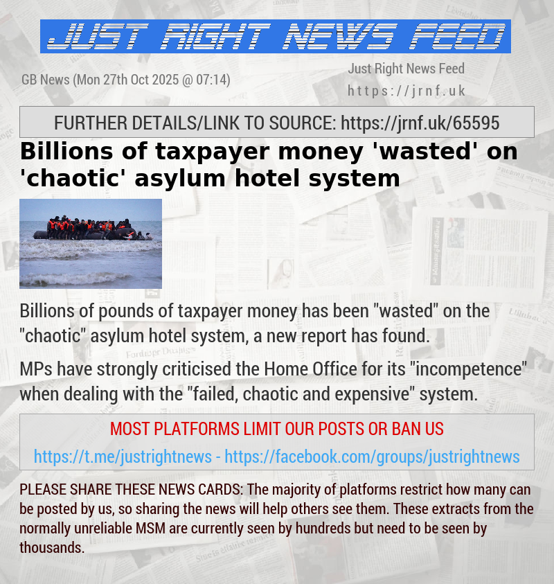 Billions of taxpayer money ’wasted’ on ’chaotic’ asylum hotel system