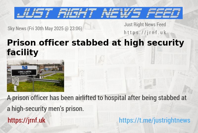 Prison officer stabbed at high—security facility