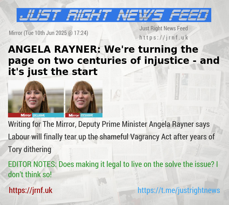 ANGELA RAYNER: We’re turning the page on two centuries of injustice — and it’s just the start