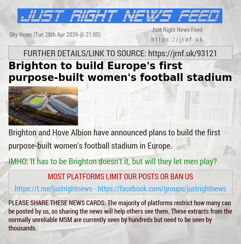Brighton to build Europe’s first purpose—built women’s football stadium