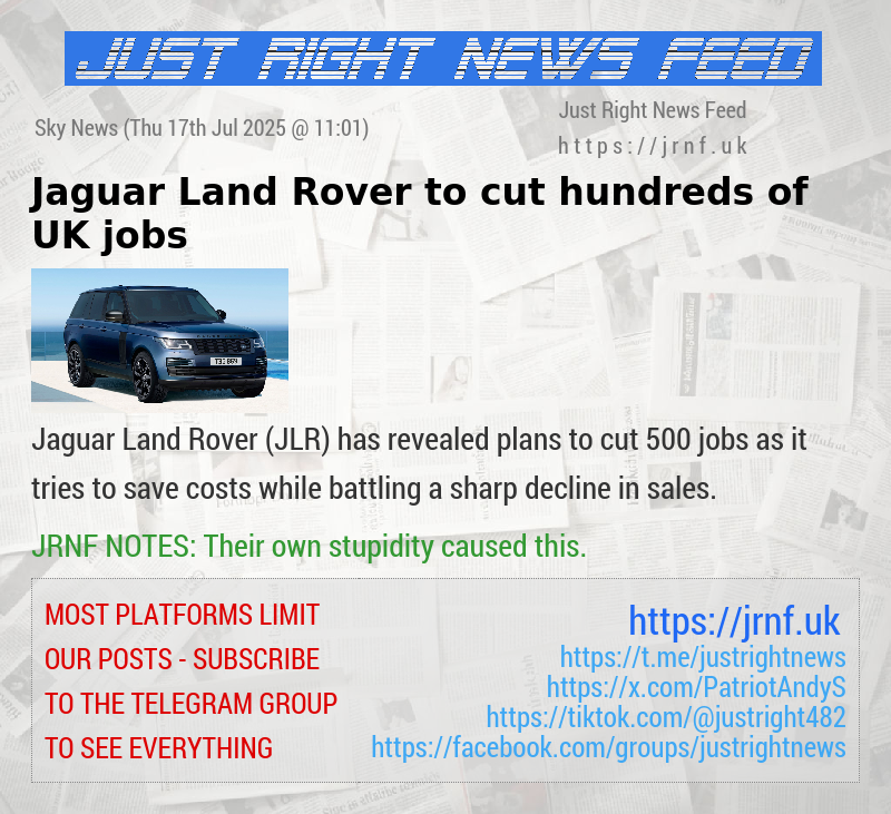 Jaguar Land Rover to cut hundreds of UK jobs