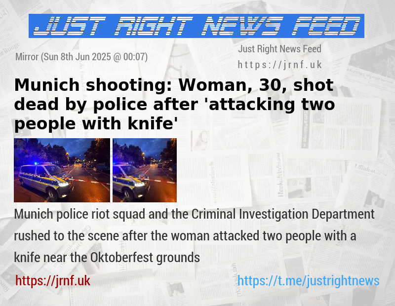 Munich shooting: Woman, 30, shot dead by police after ’attacking two people with knife’