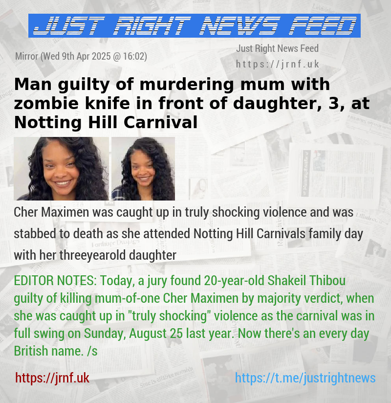 Man guilty of murdering mum with zombie knife in front of daughter, 3, at Notting Hill Carnival 