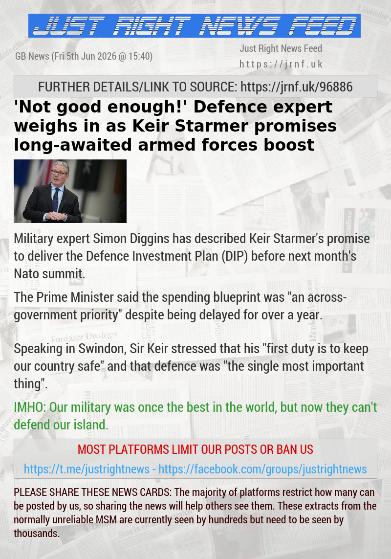 ‘Not good enough!’ Defence expert weighs in as Keir Starmer promises long—awaited armed forces boost