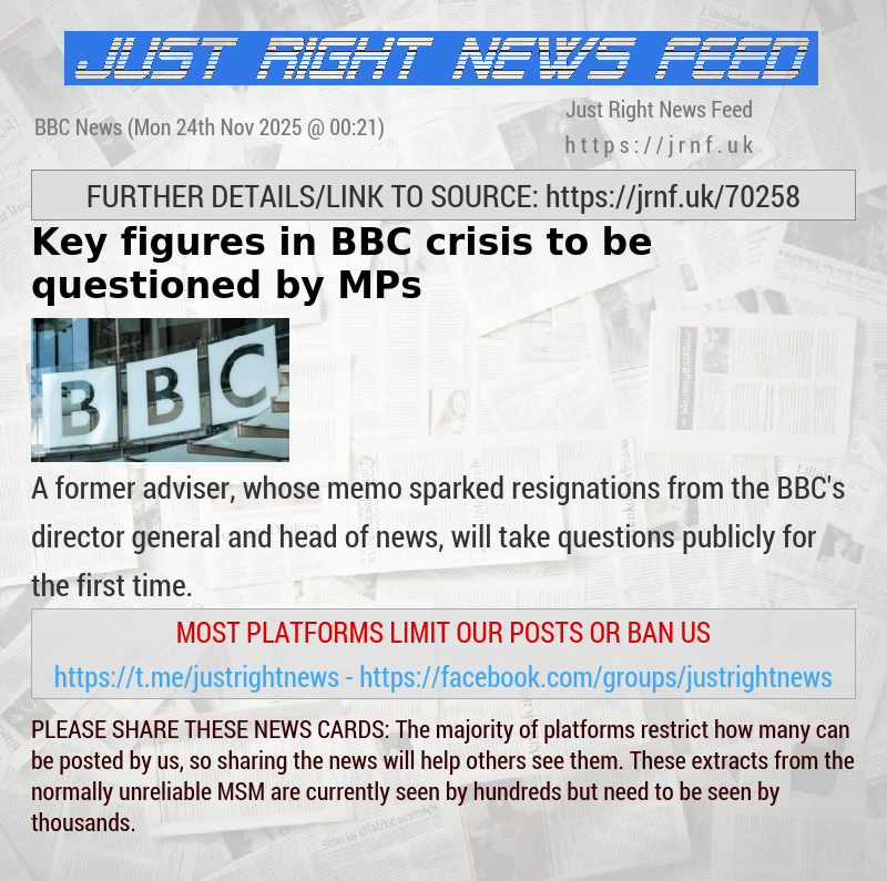 Key figures in BBC crisis to be questioned by MPs