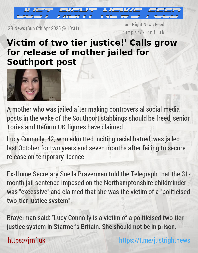 ‘Victim of two—tier justice!’ Calls grow for release of mother jailed for Southport post
