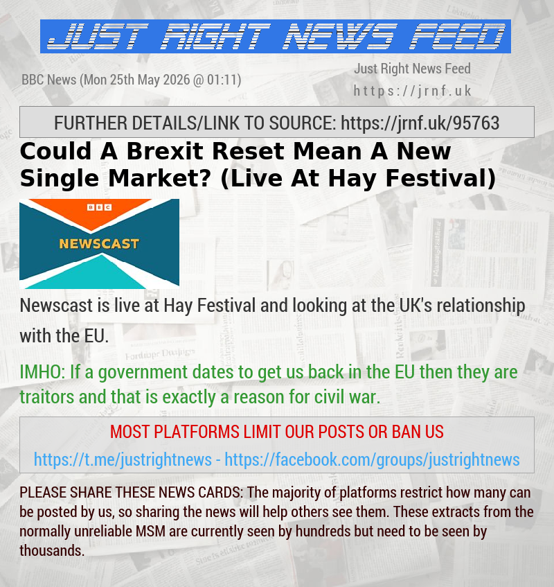 Could A Brexit Reset Mean A New Single Market? (Live At Hay Festival)