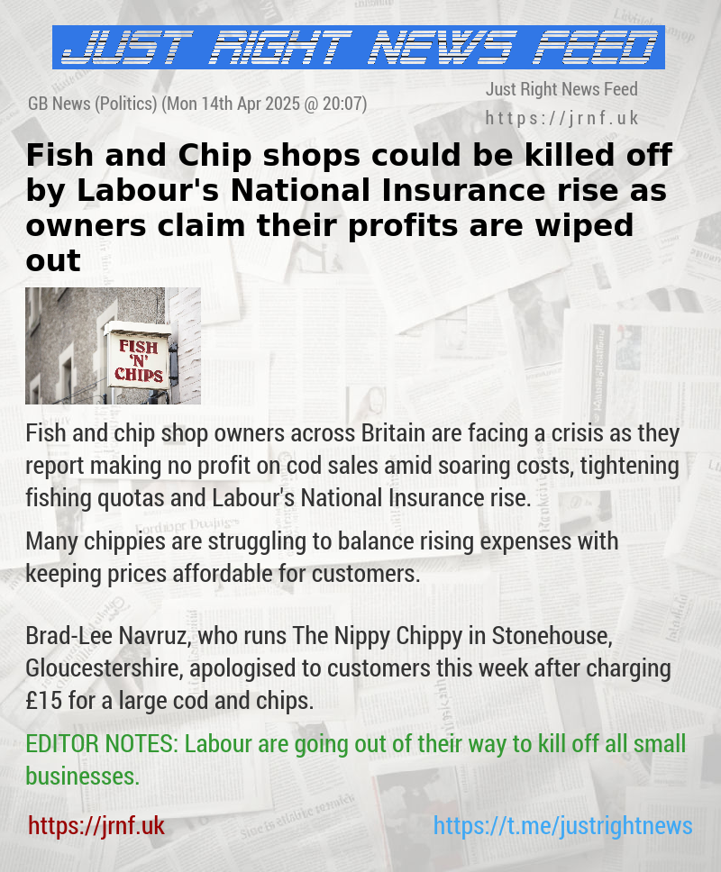 Fish and Chip shops could be killed off by Labour’s National Insurance rise as owners claim their profits are wiped out