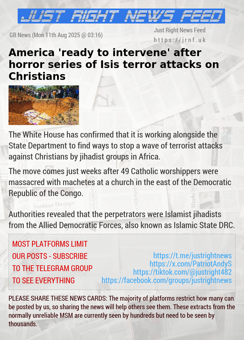 America ’ready to intervene’ after horror series of Isis terror attacks on Christians