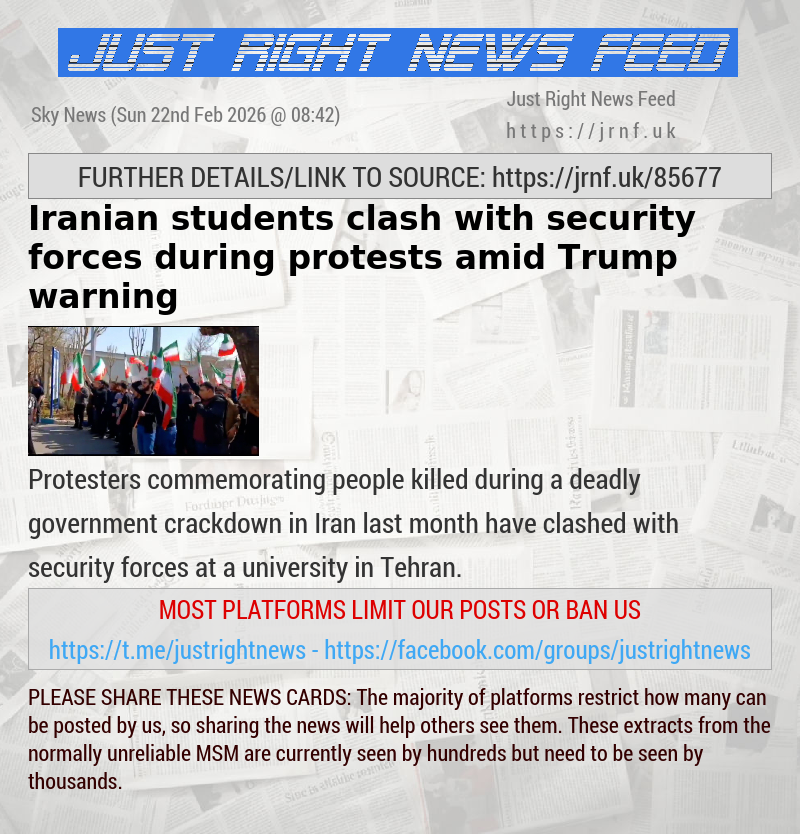 Iranian students clash with security forces during protests amid Trump warning