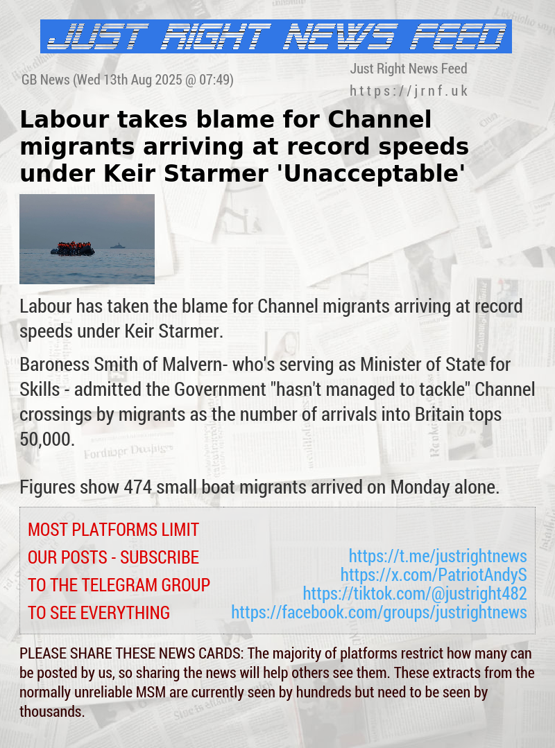 Labour takes blame for Channel migrants arriving at record speeds under Keir Starmer — ’Unacceptable’