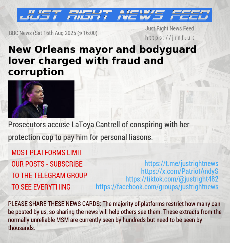 New Orleans mayor and bodyguard lover charged with fraud and corruption