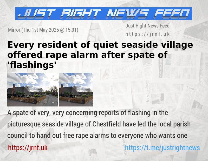 Every resident of quiet seaside village offered rape alarm after spate of ’flashings’
