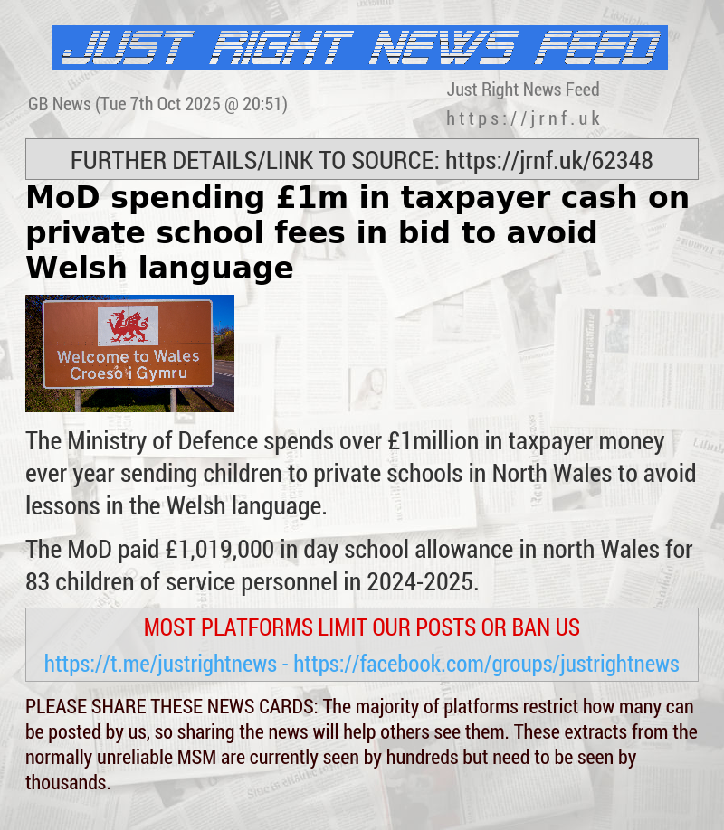 MoD spending £1m in taxpayer cash on private school fees in bid to avoid Welsh language