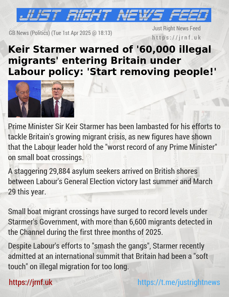 Keir Starmer warned of ’60,000 illegal migrants’ entering Britain under Labour policy: ’Start removing people!’
