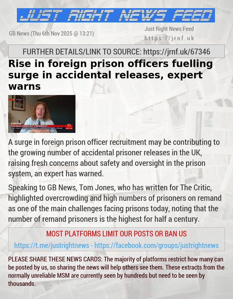 Rise in foreign prison officers fuelling surge in accidental releases, expert warns