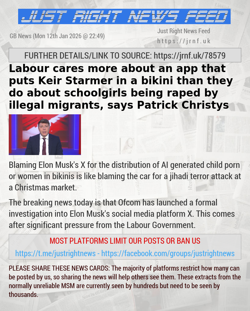 Labour cares more about an app that puts Keir Starmer in a bikini than they do about schoolgirls being raped by illegal migrants, says Patrick Christys