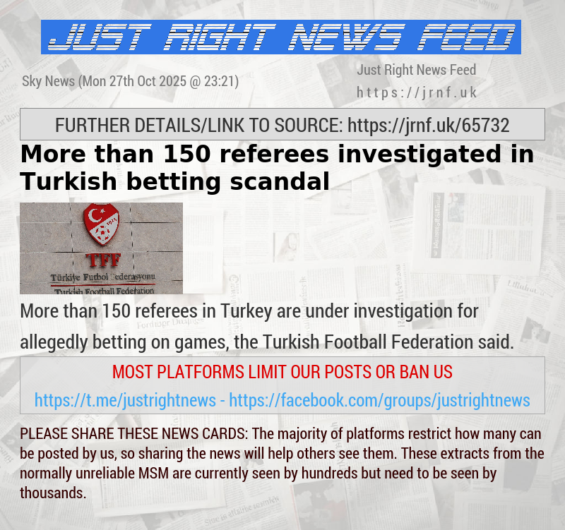 More than 150 referees investigated in Turkish betting scandal