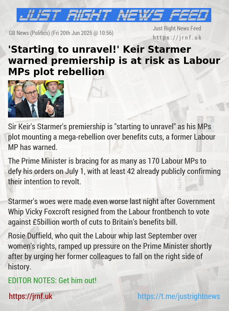 ‘Starting to unravel!’ Keir Starmer warned premiership is at risk as Labour MPs plot rebellion