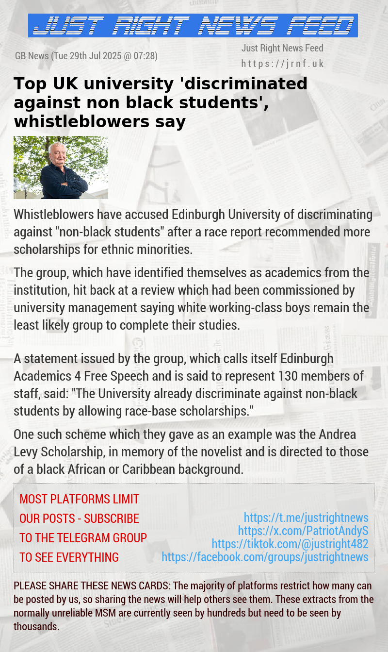Top UK university ’discriminated against non—black students’, whistleblowers say
