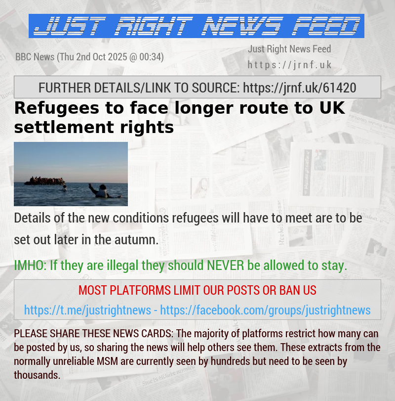 Refugees to face longer route to UK settlement rights 