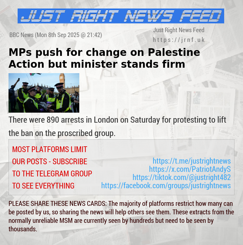 MPs push for change on Palestine Action but minister stands firm