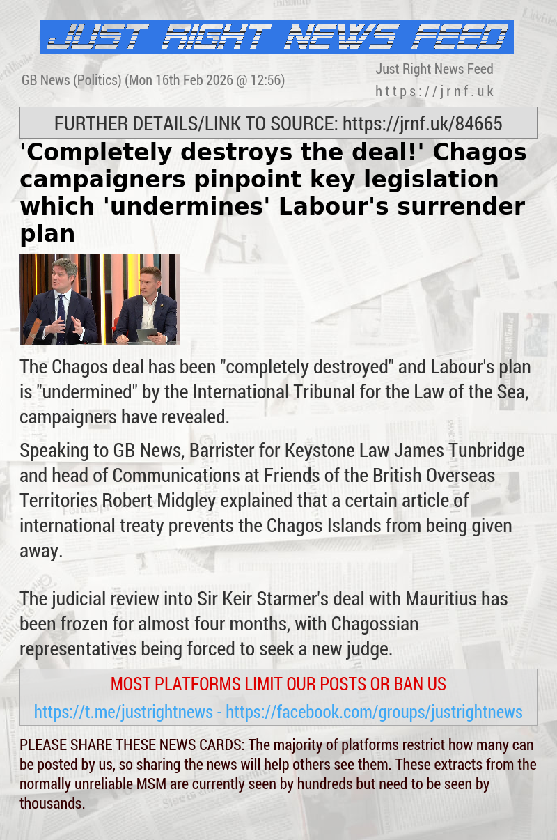 ’Completely destroys the deal!’ Chagos campaigners pinpoint key legislation which ’undermines’ Labour’s surrender plan