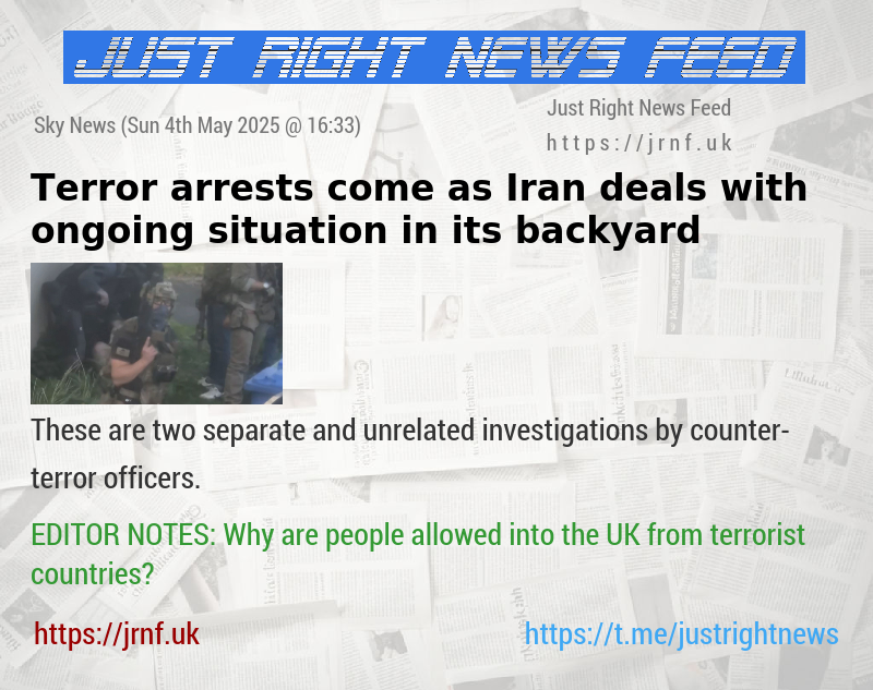Terror arrests come as Iran deals with ongoing situation in its backyard