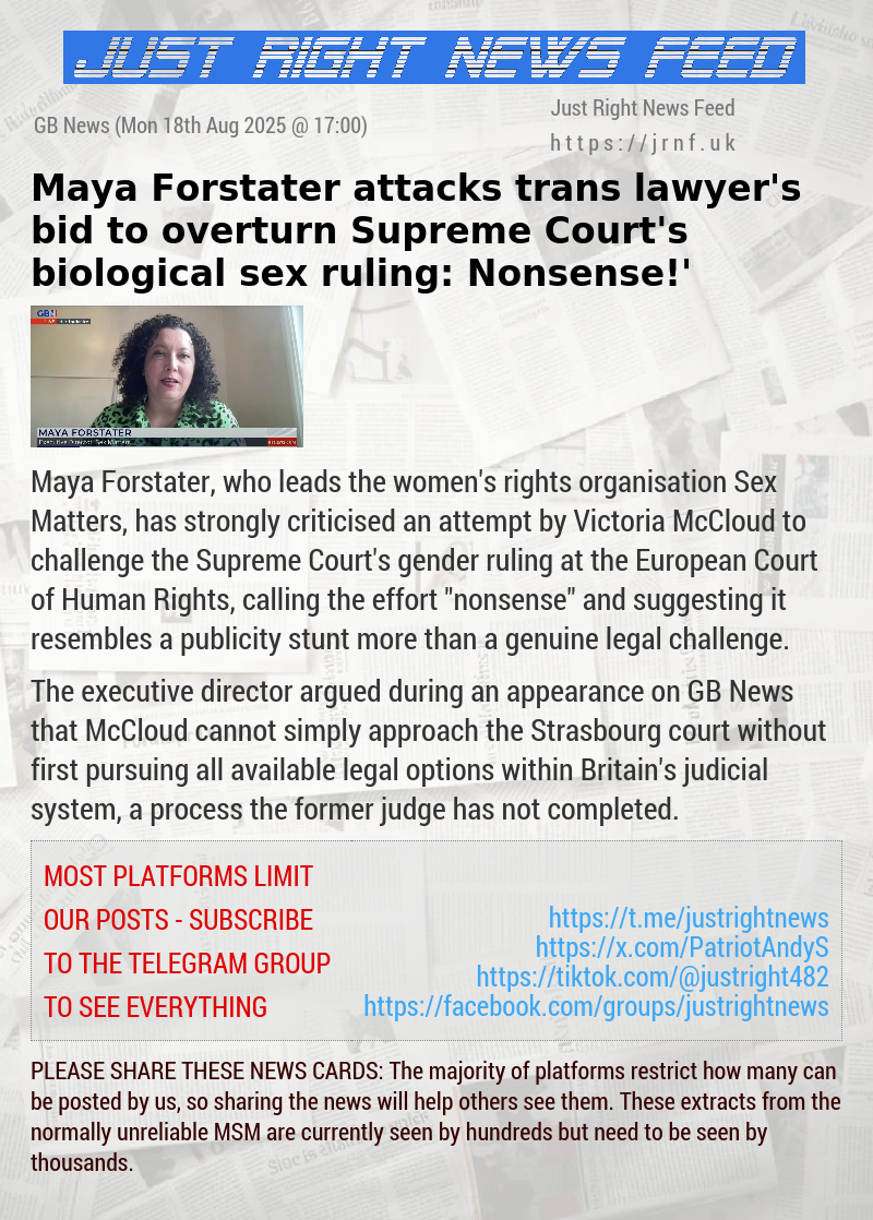 Maya Forstater attacks trans lawyer’s bid to overturn Supreme Court’s biological sex ruling: ‘Nonsense!’